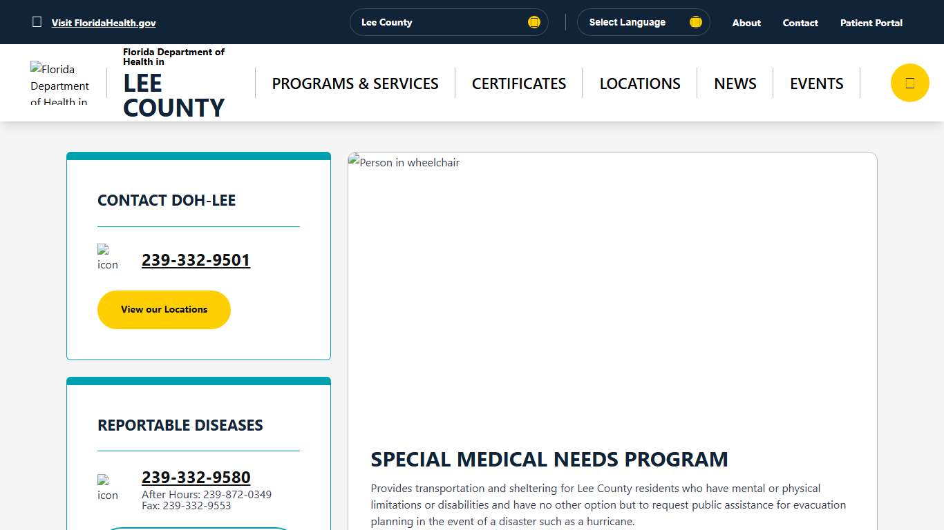 Home - Florida Department of Health in Lee County