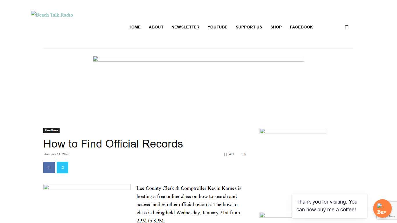 How to Find Official Records - Beach Talk Radio News The #1 Source for News on Fort Myers Beach